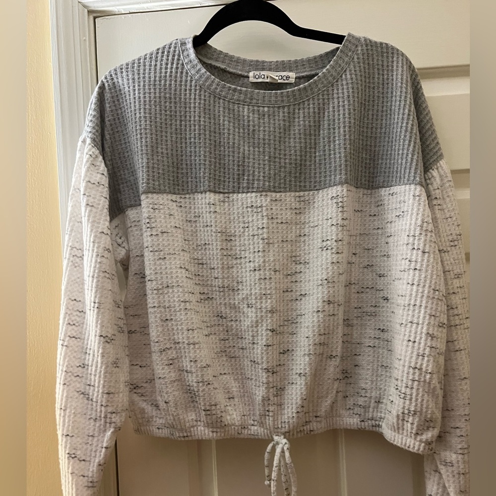 Francesca’s color block oversized shirt